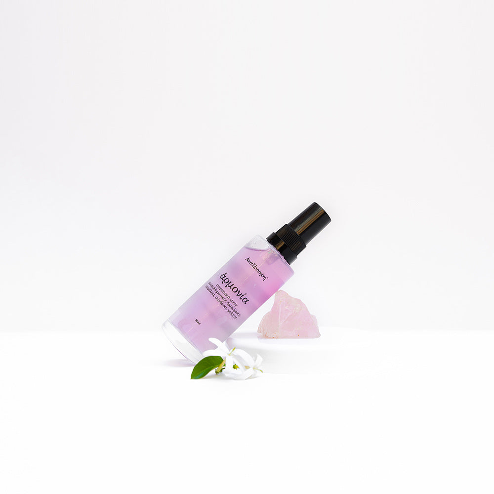 Armonia aura spray by ANAGENNISI – natural holistic energy mist with rose quartz and flower essence for emotional balance